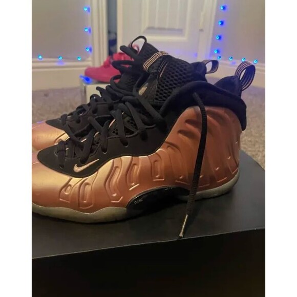 nike foamposite size 4 copper barley worn og shoe nice and comfortable